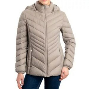 London Fog Packable Down Coat Tan Size Medium